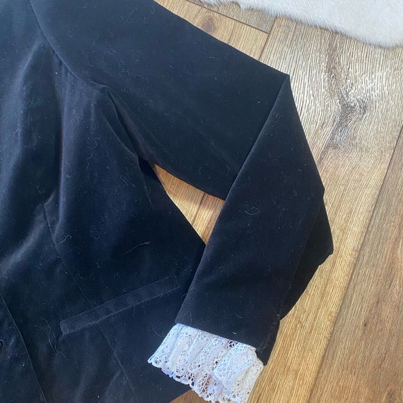 Erin Fetherston for Target Black Velvet Jacket/Blazer - Picture 3 of 9